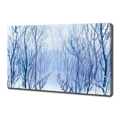 Foto canvas Bos in de winter