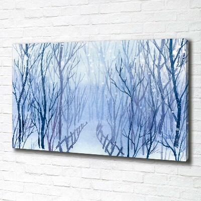 Foto canvas Bos in de winter