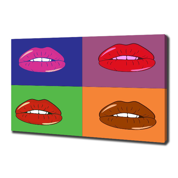 Canvas schilderij Kleurrijke lippen