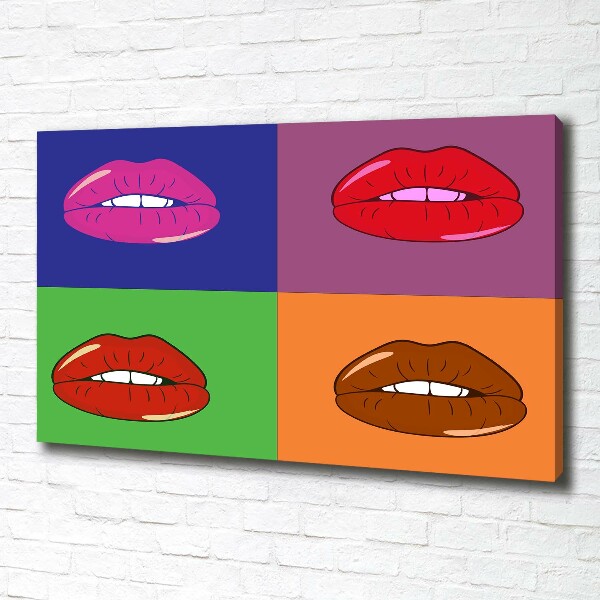 Canvas schilderij Kleurrijke lippen