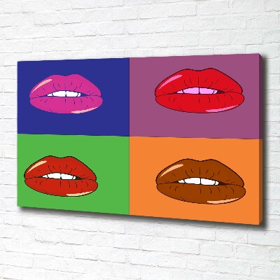 Canvas schilderij Kleurrijke lippen
