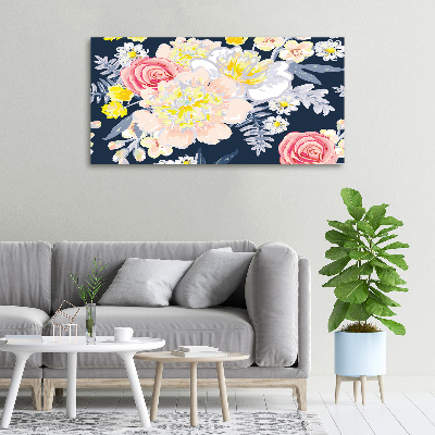 Foto op canvas Bloemenpatroon
