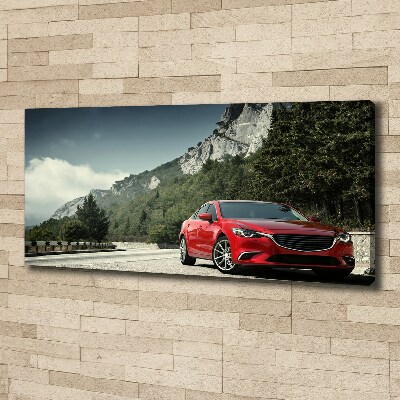 Foto canvas Auto in de bergen