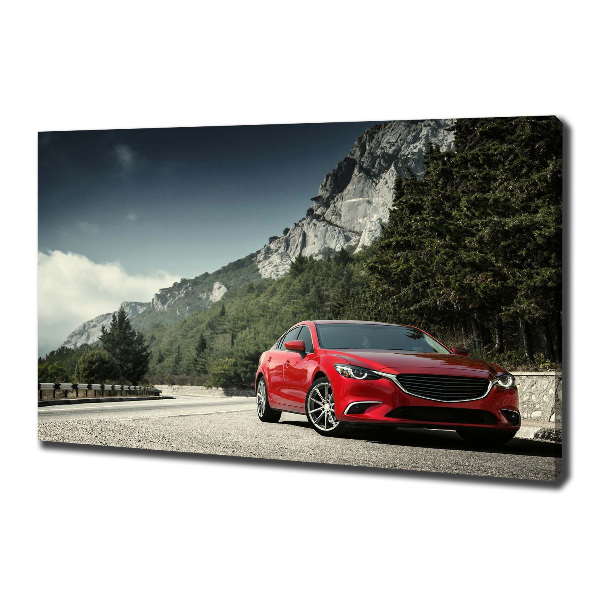 Foto canvas Auto in de bergen