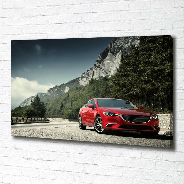 Foto canvas Auto in de bergen