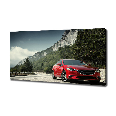 Foto canvas Auto in de bergen