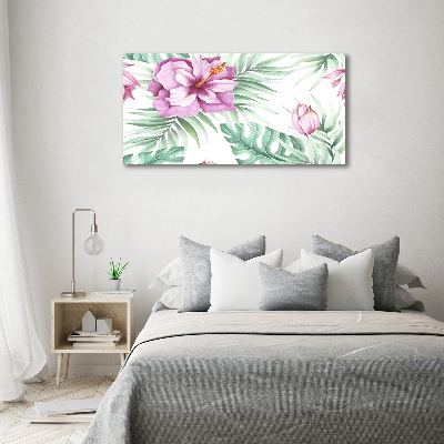 Schilderij op canvas Hawaiiaanse bloemen