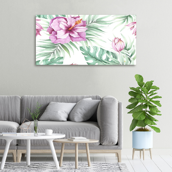 Schilderij op canvas Hawaiiaanse bloemen