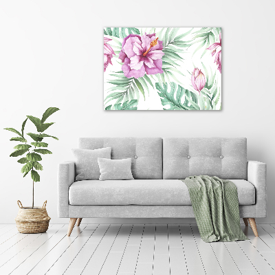 Schilderij op canvas Hawaiiaanse bloemen