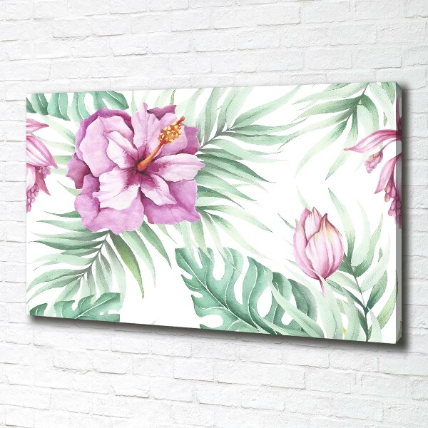 Schilderij op canvas Hawaiiaanse bloemen