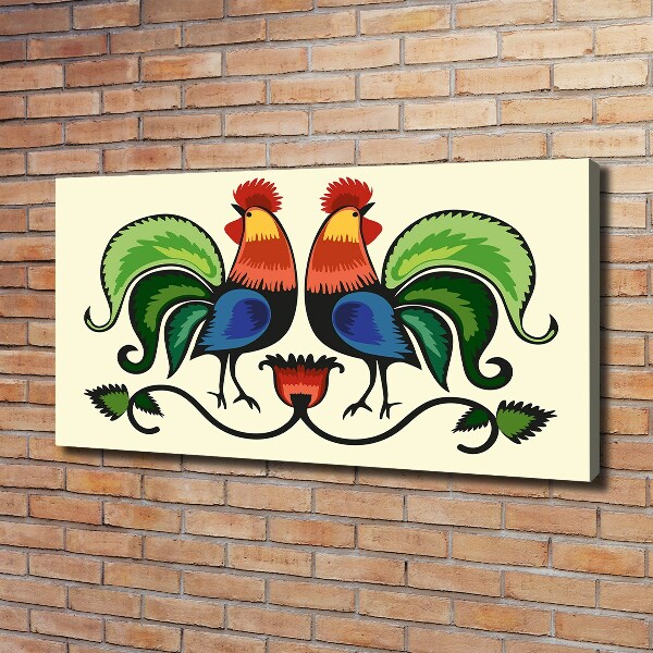 Canvas foto Hanen volkspatroon