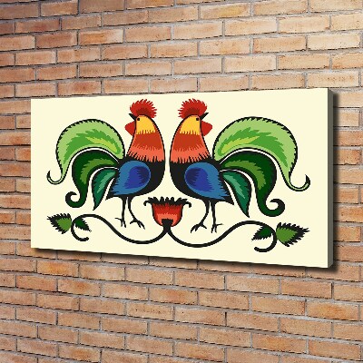 Canvas foto Hanen volkspatroon