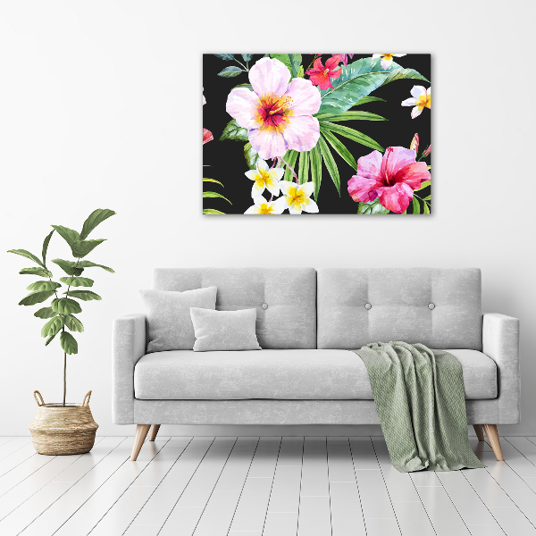 Foto canvas Hawaiiaanse bloemen