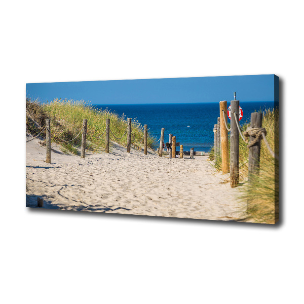 Canvas foto duinen aan zee