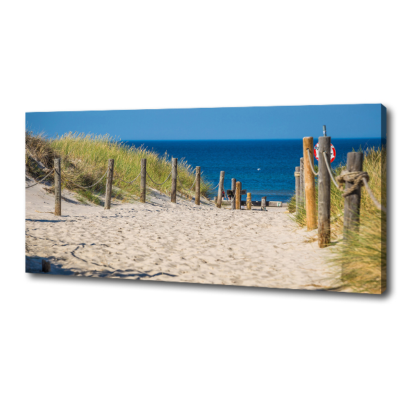 Canvas foto duinen aan zee