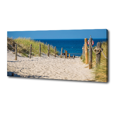 Canvas foto duinen aan zee