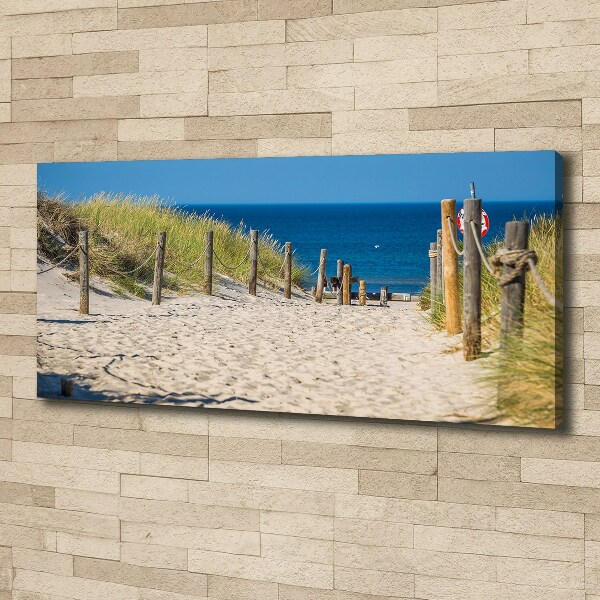 Canvas foto duinen aan zee