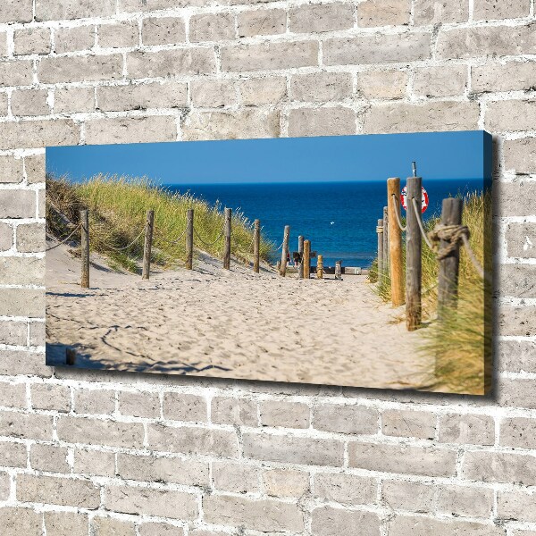 Canvas foto duinen aan zee