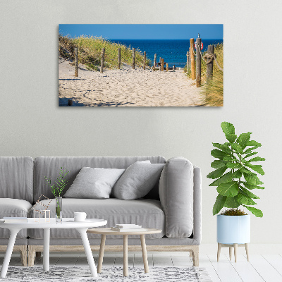 Canvas foto duinen aan zee
