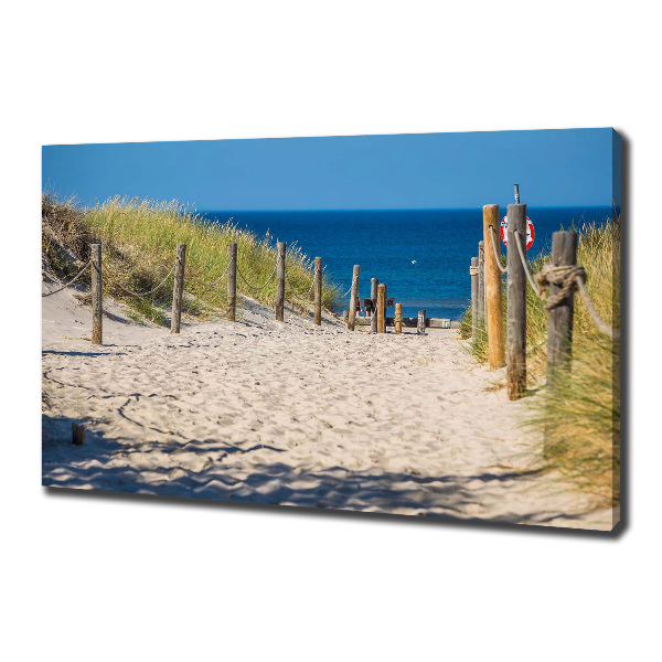 Canvas foto duinen aan zee