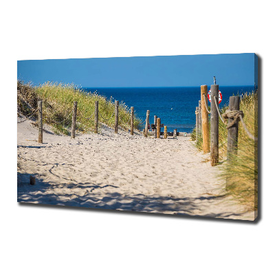 Canvas foto duinen aan zee