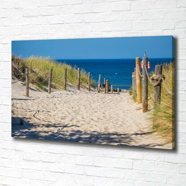 Canvas foto duinen aan zee