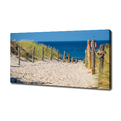 Canvas foto duinen aan zee