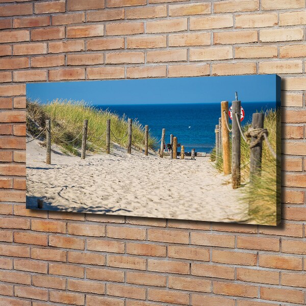 Canvas foto duinen aan zee