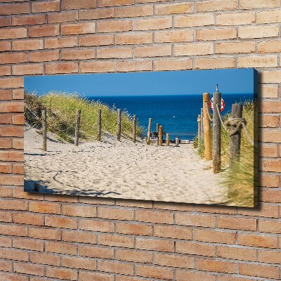 Canvas foto duinen aan zee