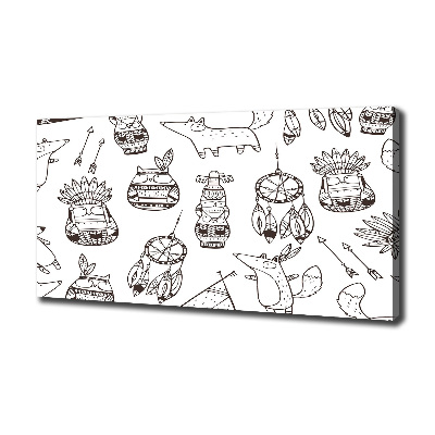 Canvas foto Indische uilen