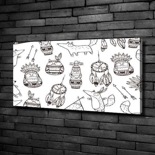 Canvas foto Indische uilen