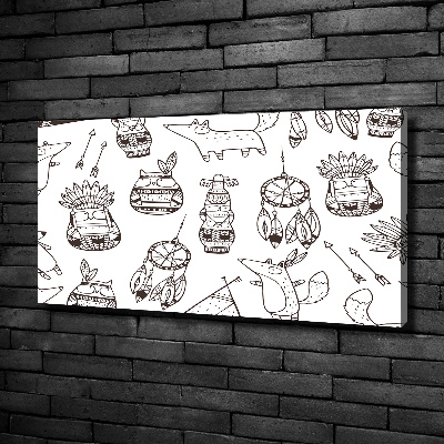 Canvas foto Indische uilen