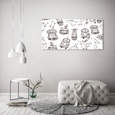 Canvas foto Indische uilen