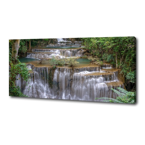 Foto canvas Waterval in het bos