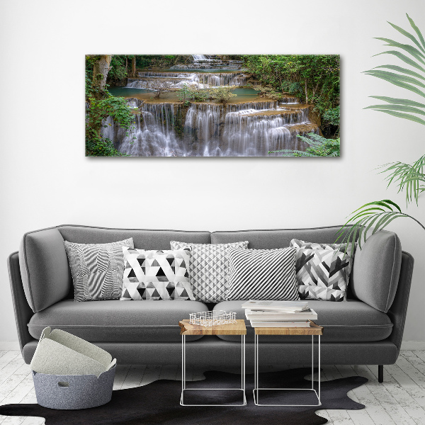 Foto canvas Waterval in het bos