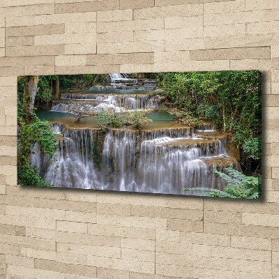 Foto canvas Waterval in het bos