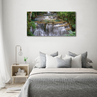 Foto canvas Waterval in het bos