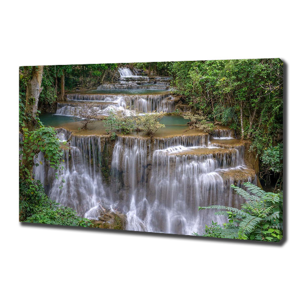 Foto canvas Waterval in het bos