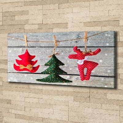 Canvas foto Versieringen aan een touwtje