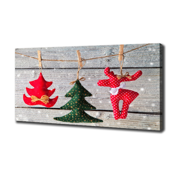 Canvas foto Versieringen aan een touwtje