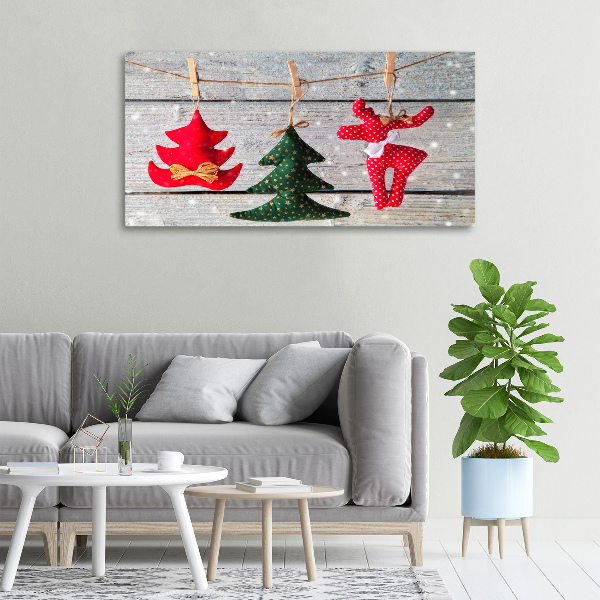 Canvas foto Versieringen aan een touwtje