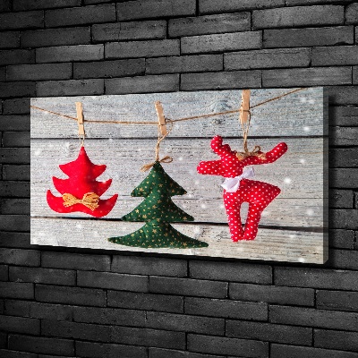 Canvas foto Versieringen aan een touwtje