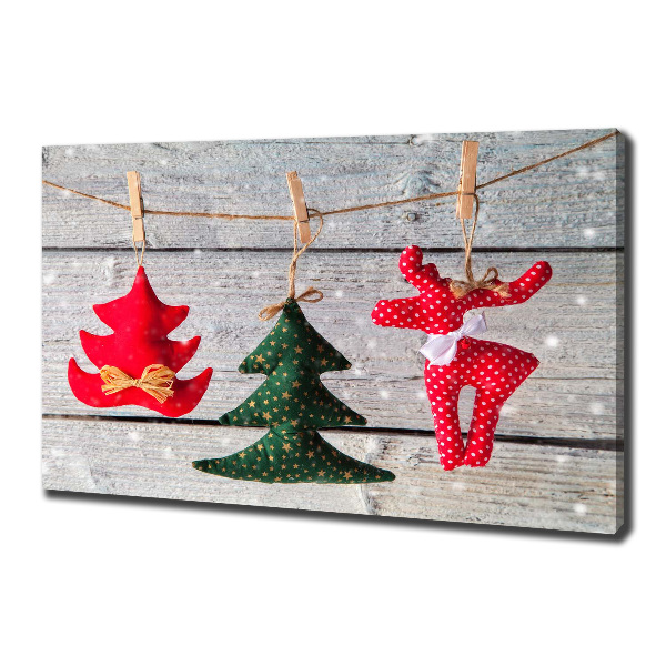 Canvas foto Versieringen aan een touwtje