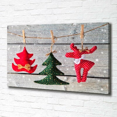 Canvas foto Versieringen aan een touwtje