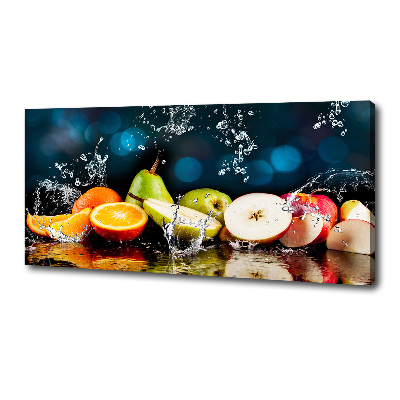Canvas foto Fruit en water