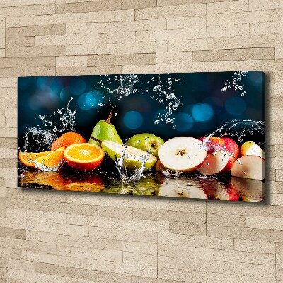 Canvas foto Fruit en water