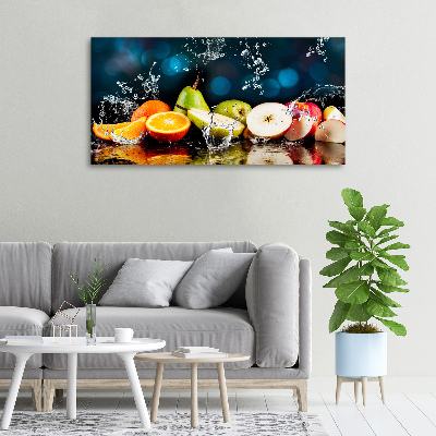 Canvas foto Fruit en water