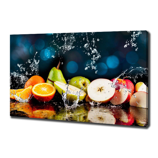 Canvas foto Fruit en water