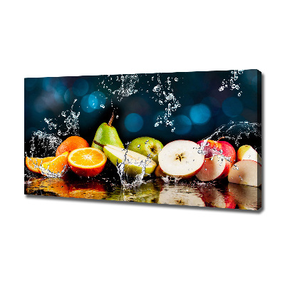 Canvas foto Fruit en water