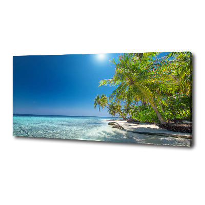 Canvas foto strand van de Malediven